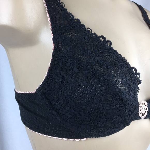 SOLD Felina Black Unlined Underwire Bra 34B - Picture 3 of 5
